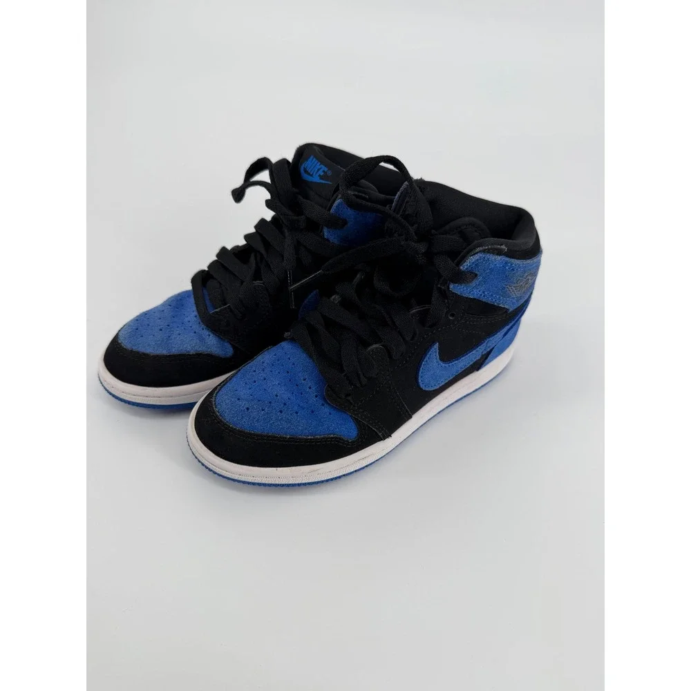 Nike Air Jordan 1 Retro High OG Royal Reimagined Black Blue FD1412-042 Kids 13C